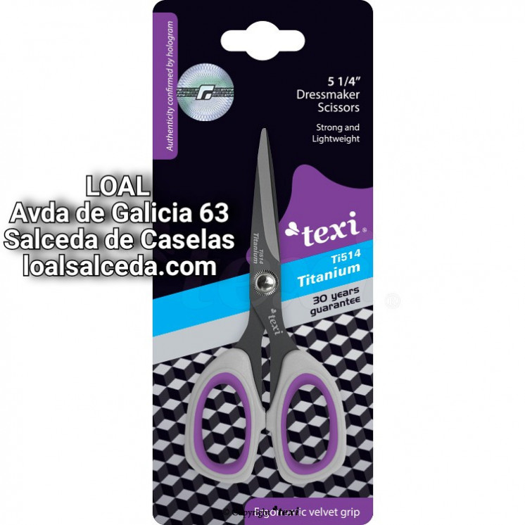 TIJERA PARA COSTURA DE LA MARCA TEXI DE TITANIO