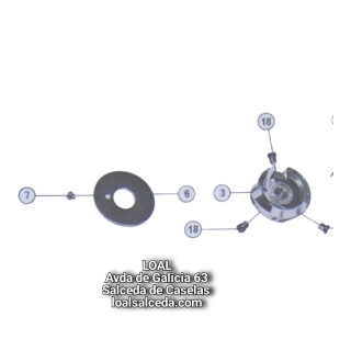 TORNILLO DE SUJECCION DE DISCO DEL GARFIO DE LA REFREY TRANSFORMA CON REFERENCIA B814D