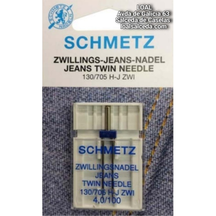 AGUJA DOBLE PARA VAQUEROS 130/705 H-J ZWI
