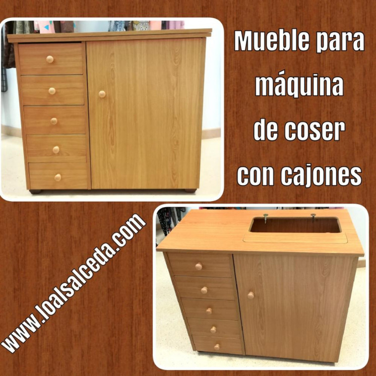 MUEBLE LAMINADO CON CAJONES PARA MÁQUINA DE COSER