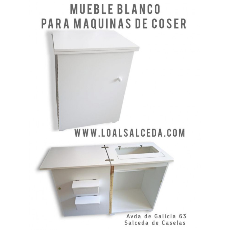 MUEBLE BLANCO PARA MAQUINAS DE COSER
