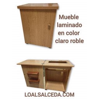 MUEBLE PARA MAQUINA DE COSER EN COLOR ROBLE